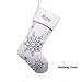 Personalized Sparkling Snowflakes Christmas Stocking (Silver)