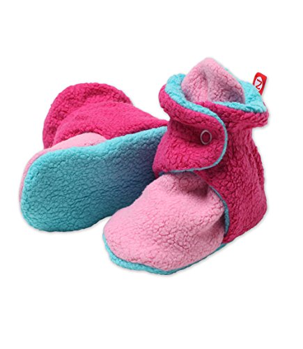 Zutano Newborn Unisex - Baby Fleece Bootie - Baby Fleece Bootie - HOTPINK/FUCHSIA/POOL 12M