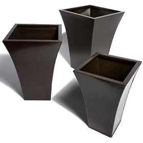 Strathwood Galvanized Steel Planters, Dark Copper Finish, Set of 3 [Amazon... by 