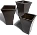 Strathwood Galvanized Steel Planters, Dark Copper Finish, Set of 3 [Amazon Frustration-Free Packaging]