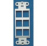 Leviton QuickPort Decora Insert - Modular insert - white - 6 ports