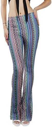 Wink Gal Women Bell Bottom Printed Boho Flare Long Yoga Wide Leg Pants