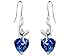 Star K Hanging Hook Earrings in Silver