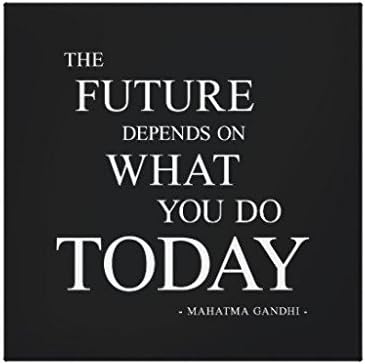 Bingbinge The Future Motivational Quote Wall Art Canvas Art Print on Canvas - 12" X 16"