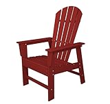 Polywood Outdoor Furniture South Beach Dining Chair, Sunset Red-Recycled Plastic Materials