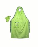 Stay-Dry Bath Apron and Towel, Green