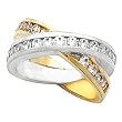 14K Two-Tone Gold Diamond Ring - 0.85 Ct.