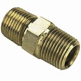 Buyers 1/4in. M NPTF x 3/8in. M NPTF Hex Nipple