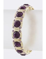 Jewelry: KARMAS CANVAS CRYSTAL JEWEL STACKED BRACELET (Purple) - Karmas Canvas