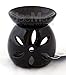 Expressive Scent Ceramic Burner for Oil and Wax Melts - Fragrance Oil Warmer Lamp Black 26-12