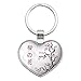 Cherry Blossom Tree Pink Japanese Heart Love Metal Keychain Key Chain Ring