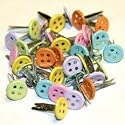 Eyelet 5mm Outlet Brads, Button/Pastel
