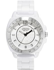 Coach Womens White Plastic Boyfriend Watch 14501347