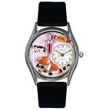 Whimsical Watches Women's S0130013 Veterinarian Black Leather Watch