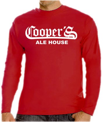 Touchlines Herren Langarm T-Shirt Coopers - Ale House, deep red, XXXL, B4104 Preisvergleich