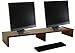 OFC Express Dual Monitor / TV Stand 42 x 11 x 5.25, Columbian Walnut
