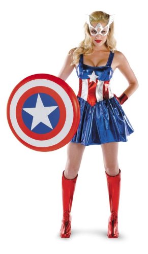  Captain America Deluxe Female Costume