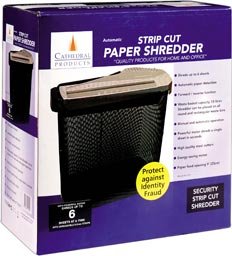 Q CONNECT STRIP CUT SHREDDER WITH B IN