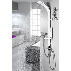 Aluminium Duschpaneel Duschs�ule in weiss von Sanlingo