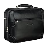 Maxwell Scott - Sac d'ordinateur portable en cuir noir de luxe (Volterra)