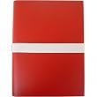 Red with White Elastic Cavallini Moderno Elastic Bound Leather Journal Red with White Elastic Cavallini Moderno Elastic Bound Leather Journal
