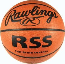 Men's Wide Channel Leather Game Basketball From Rawlings