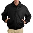 Men's Classic Cowhide Bomber Leather Jacket in Black - M, 3XL, 4XL