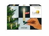 KRINNER 74132 Kabellose Christbaumkerze Lumix, 5er-Erweiterungs-Set elfenbein