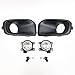 LEDIN For 2015-2017 Jeep Renegade Latitude Limited Sport Clear Lens Fog Light Kit with Black Bezel Bulbs