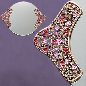 Mirrored Vanity Tray with Classic Crystal Jewels