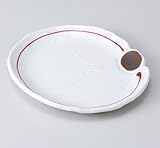 錆丸一珍朱彫込中皿　3個組 【美濃焼　和皿】