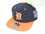MLB Men's Detroit Tigers Blockhead Snapback Cap (Navy/Orange, Adjustable)