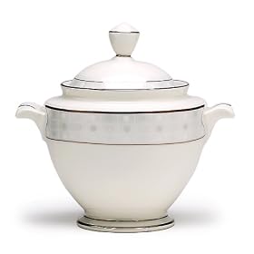 Noritake Aria Platinum Sugar Bowl with Cover by Noritake