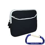 Gizmo Dorks Zipper Sleeve Case (Black) with Carabiner Key Chain for the Amazon Kindle 3 (Latest Generation, 6