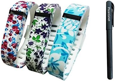 Phoenixnet(TM) Replacement Wristband for Fitbit Flex With Metal Clasps and Translucent Secure Fastener Sleeves High Quality Large Size, Pack of 3