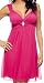 Sexy Sleeveless Rhinestone Evening Prom Party Mini Dress, Medium, Fuchsia Pink