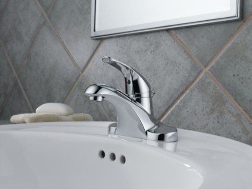 Delta Foundations B510LF Single Handle Centerset Lavatory Faucet, Chrome