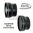Wide Angle & Telephoto lens for SANYO Xacti VPC-HD1000 VPC-HD2000 VPC-HD1010