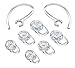 Earbuds Eargel Earhooks Replacement Earbuds Ear-Tips and Earhook 2 Small 2 Medium 2 Large and 2 Earhook