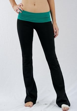 Fold Over Waist Solid and Contrast Lounge Pants