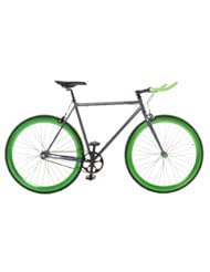 Sports: Vilano Edge Fixed Gear Single Speed Bike, Large, Grey/Green - Vilano Bike