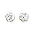 10K Yellow Gold 1/4 ct. Diamond Cluster Earrings