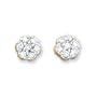 10K Yellow Gold 1/4 ct. Diamond Cluster Earrings