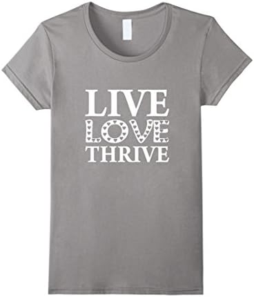 Women's Live Love Thrive T-Shirt Large Slate