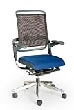Rohde und Grahl xenium-net Ergonomischer B&uuml;rodrehstuhl, Bezug  blau, mit Armlehnen