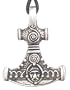 New Mythic Design Thor's Hammer Pewter Pendant Necklace