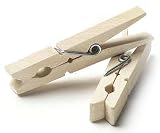 Clothespins Wood Set of 72
