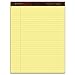 Gold Fibre Ruled Pad, 8 1/2 x 11 3/4, Canary, 50 Sheets (3 Dozens)