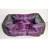 Satin Pet Bed in Iridescent Royal Purple
