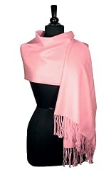 100% Pashmina PINK Shawl Wrap. Woman's Scarf.